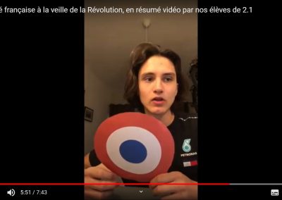 EN VIDÉO : LA SOCIÉTÉ FRANÇAISE A LA VEILLE DE LA RÉVOLUTION, PAR LES ÉLÈVES DE SECONDE