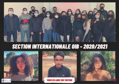 LES ELEVES DE LA SECTION INTERNATIONALE (OIB) EN VIDEO