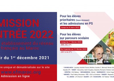 CAMPAGNE DES NOUVELLES ADMISSIONS 2022-2023