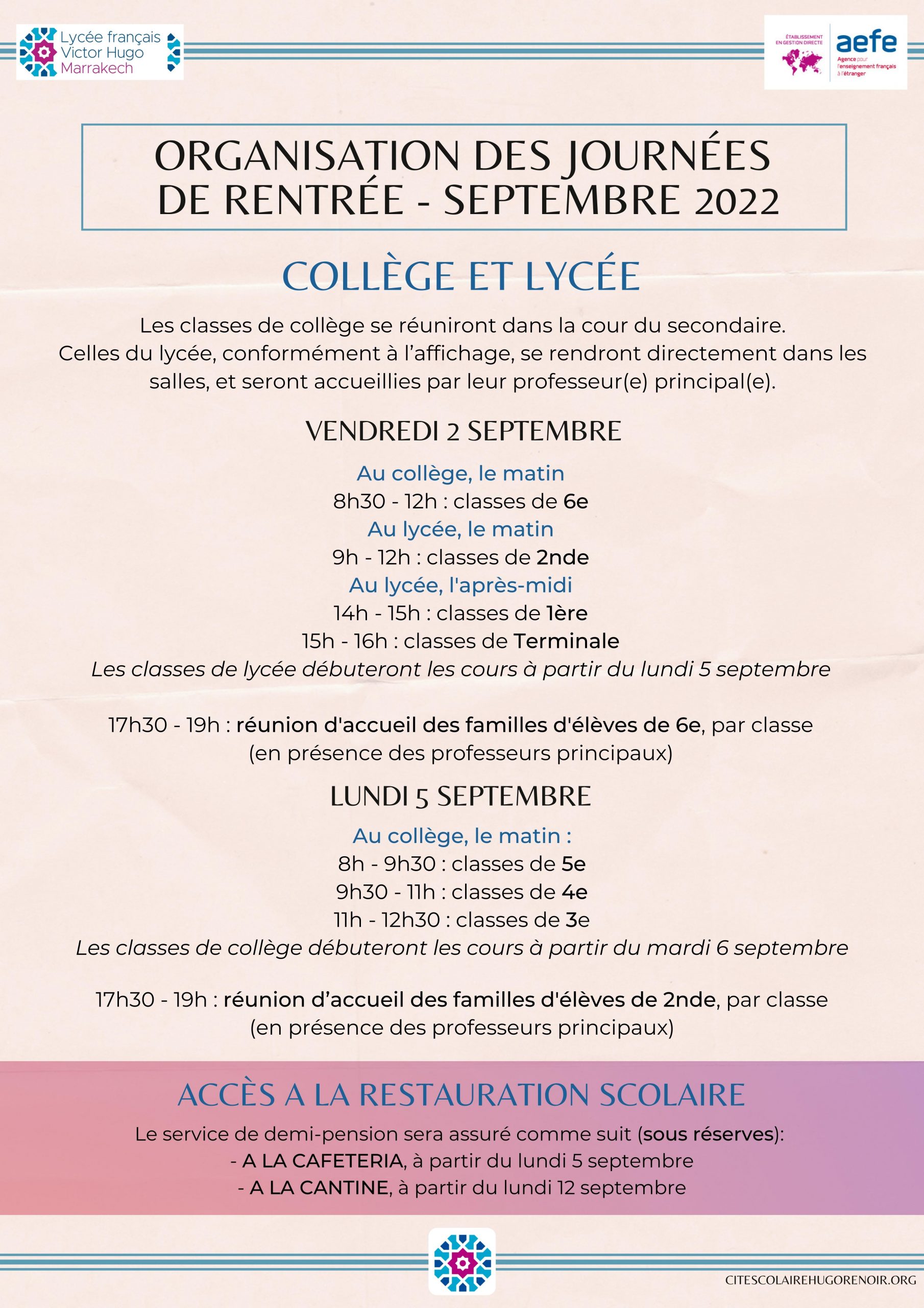 Rentrée 2022 - école primaire